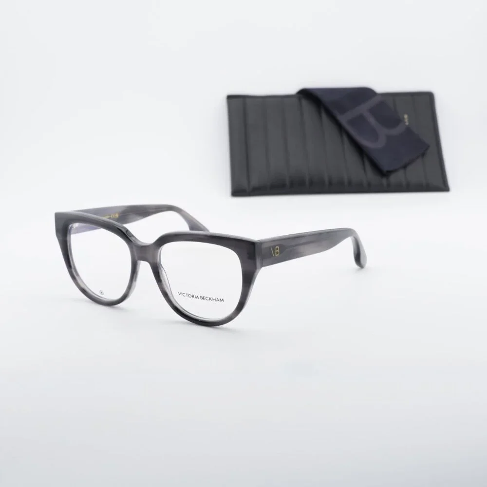 Victoria Beckham VB2674 036 Eyeglasses Striped Grey 53mm Cat Eye Frame